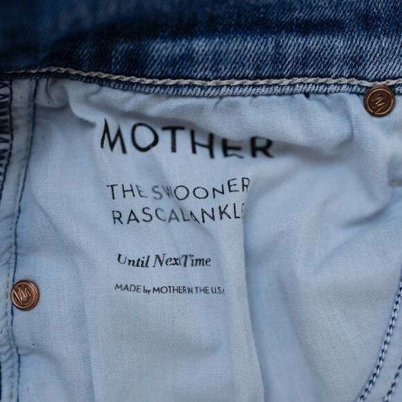 Mother Denim Swooner Rascal Slim Jeans Classic Wash Until Next Time Size 28 - Picture 6 of 10